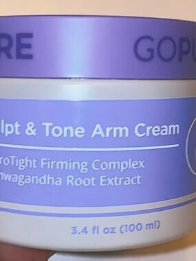 Gopure sculpt & tone arm cream firming & hydrating moisturizer 3.4 oz